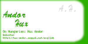 andor hux business card